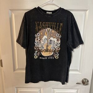 Main Strip Nashville Tennessee Black Graphic T-Shirt